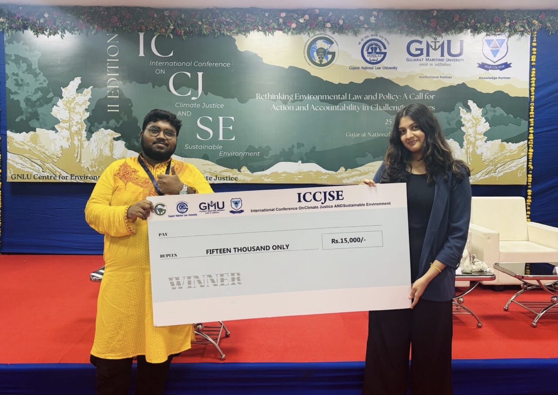 Shivanshi at a GNLU academic conference